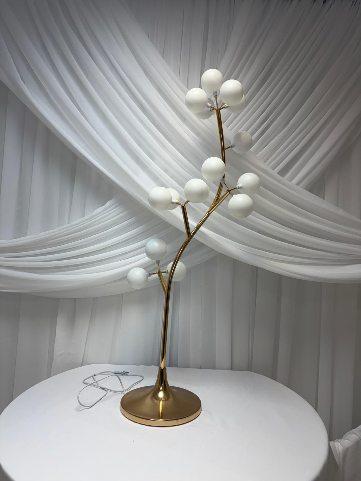 Lampadar Metalic Sfera Auriu