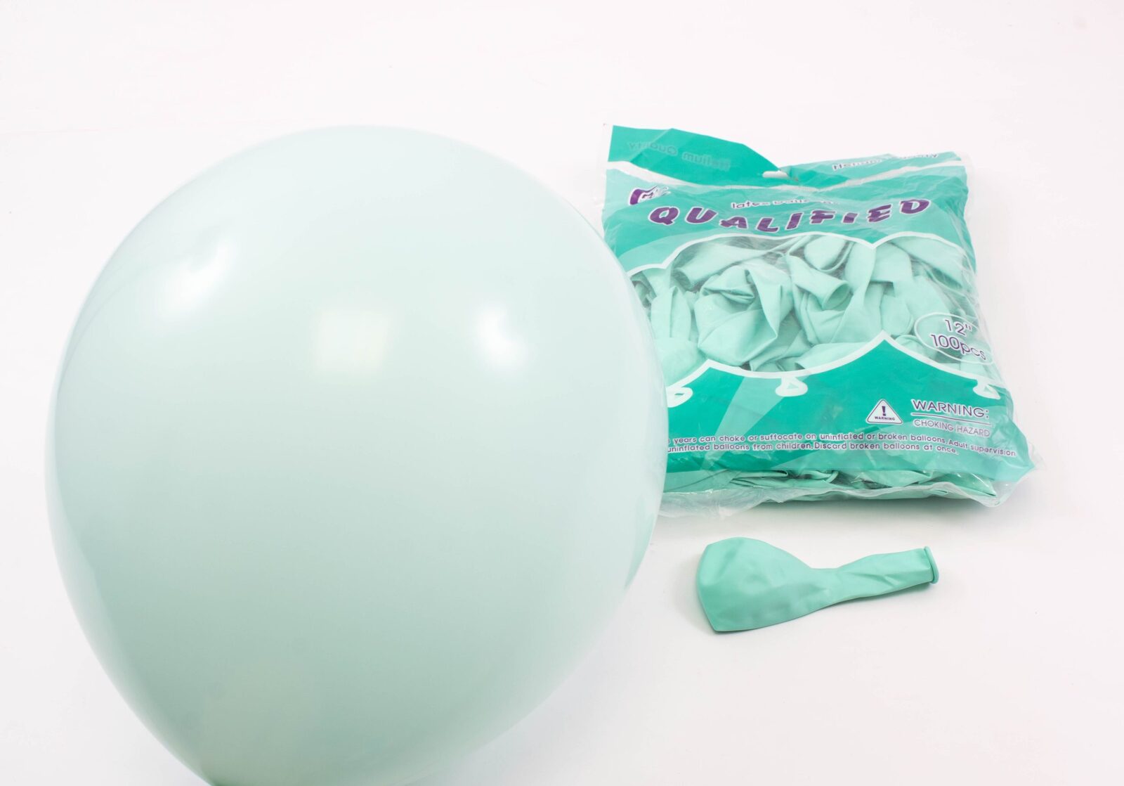 baloane-100set-12-lacuite-turcoaz-deschis