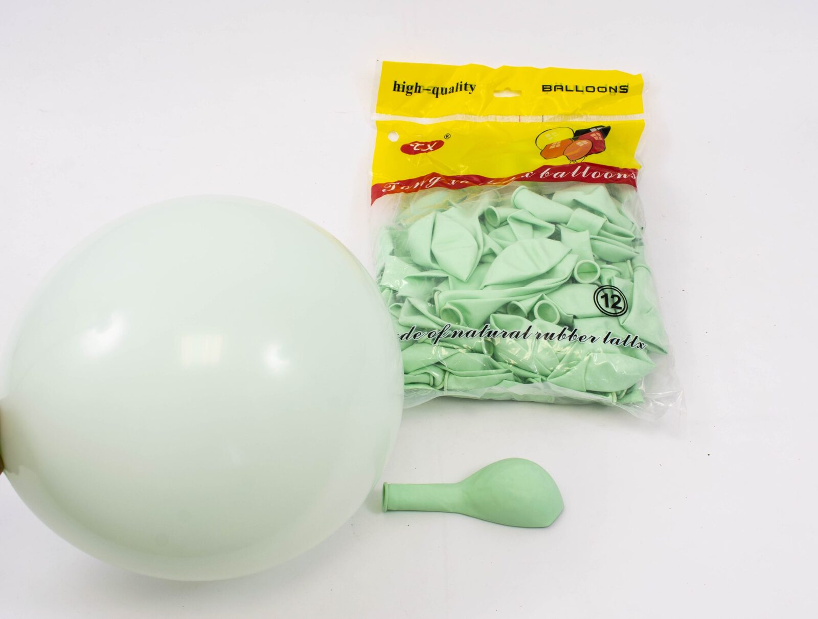 baloane-100set-12-lacuite-verde-deschis