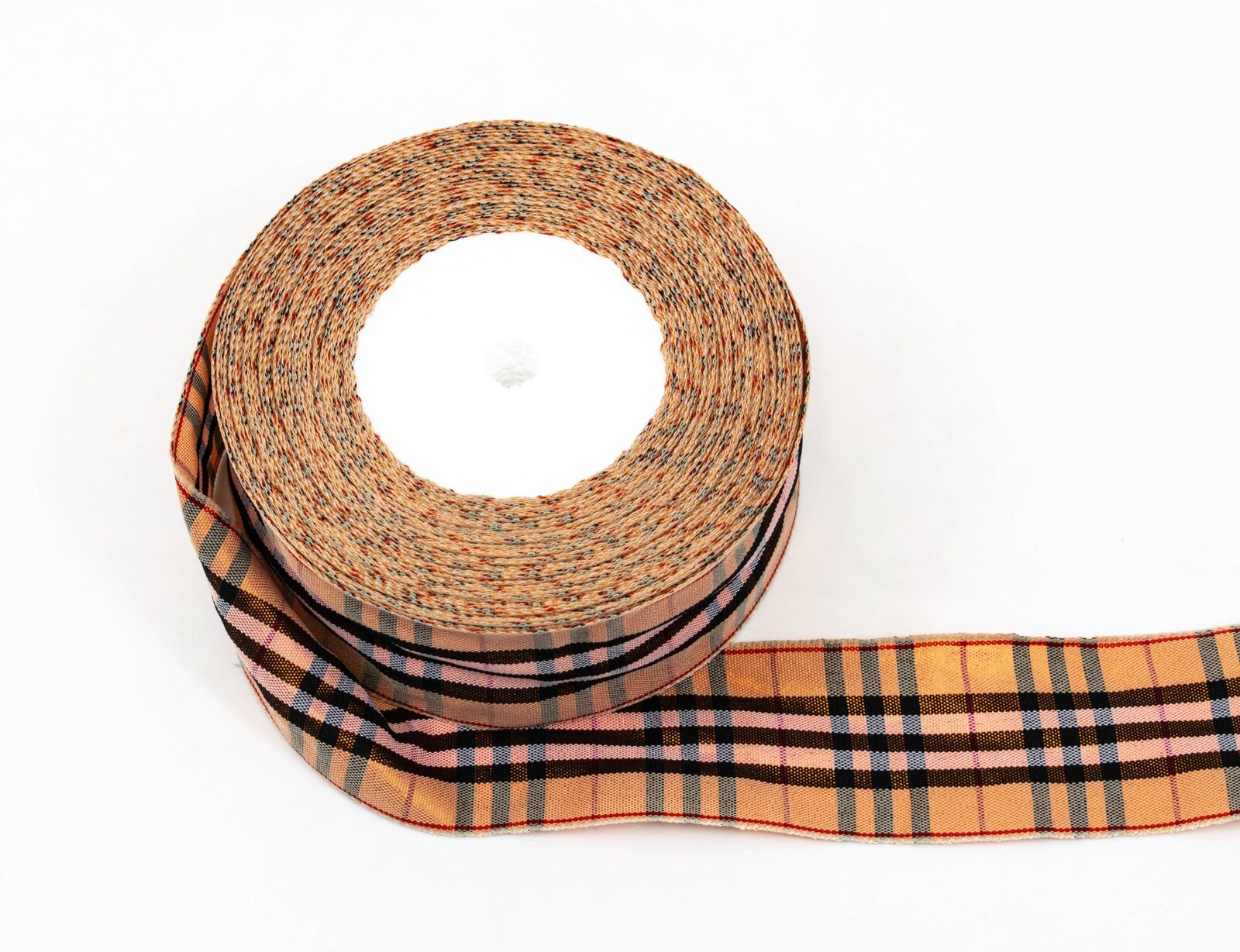 panglica-textil-carouri-4cm-22metri-bej-negru