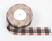 panglica-textil-carouri-4cm-22metri-crem-negru