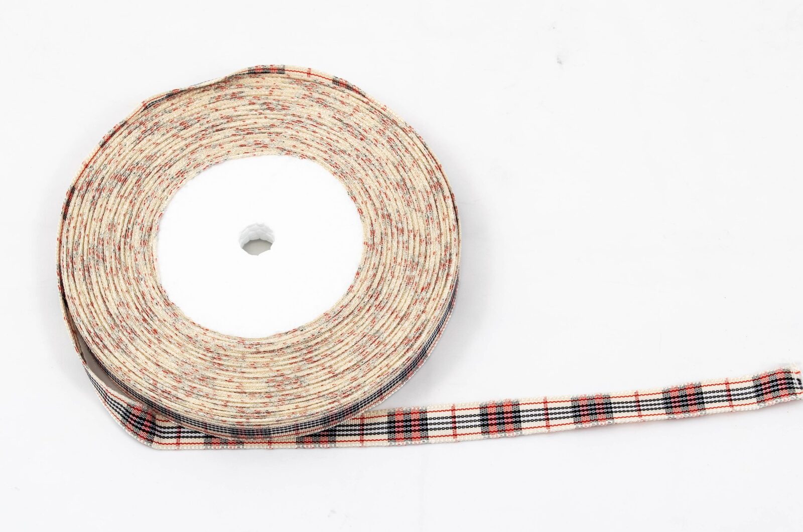 panglica-textil-carouri-1cm-22metri-crem-negru