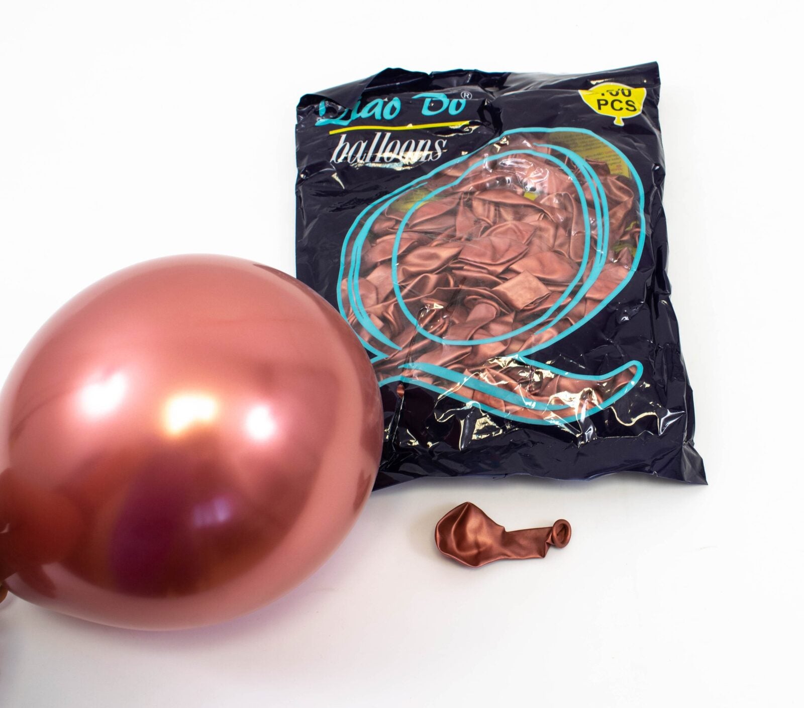 baloane-100set-5-12cm-cromate-roz-gold-inchis