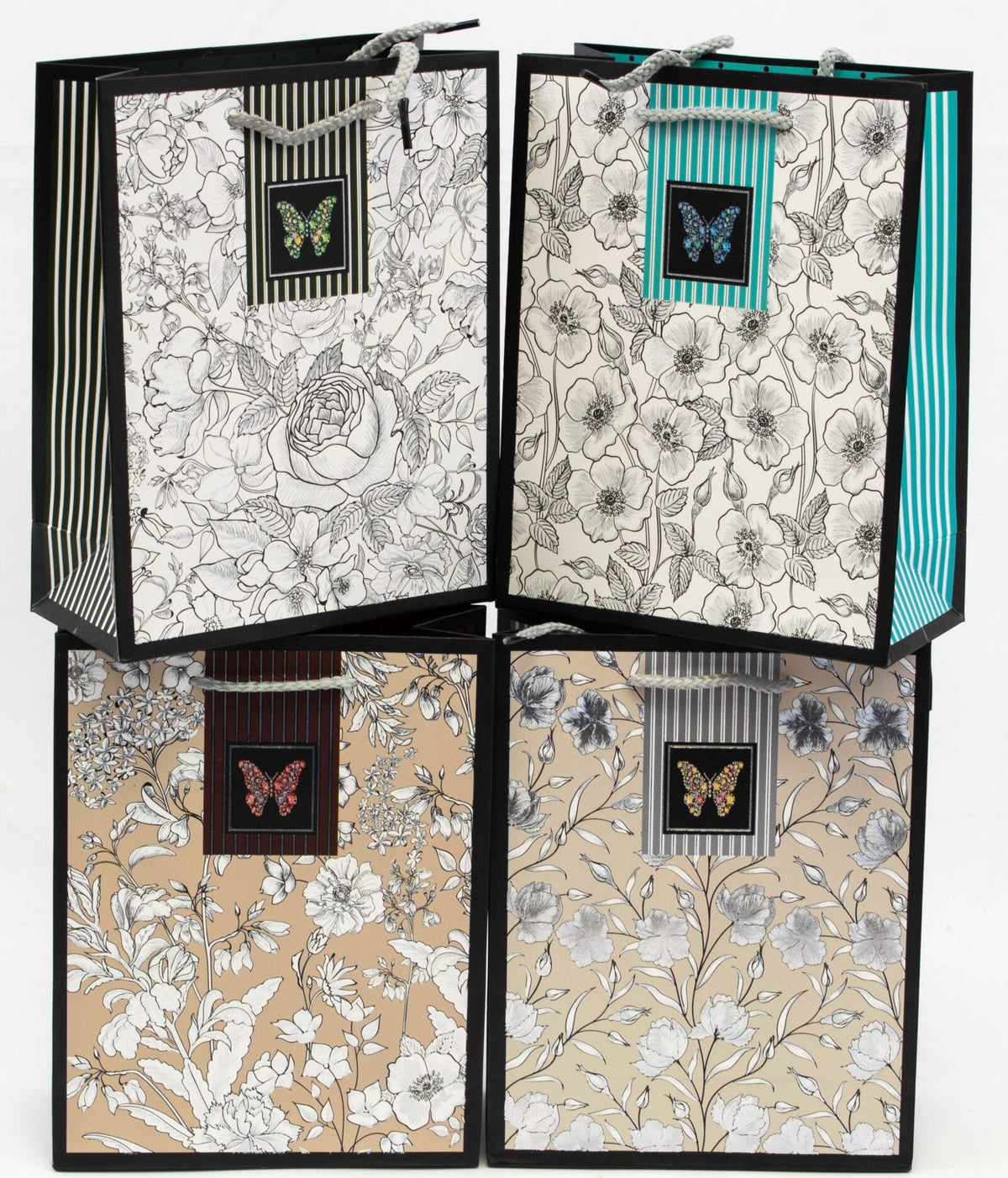 pungi-cadou-12set-flori-gri-alb-31x42hx12cm