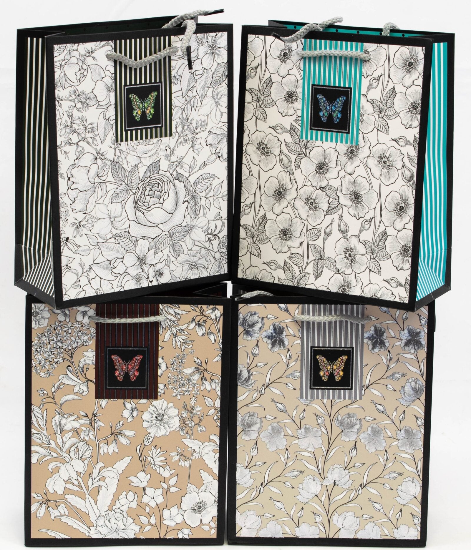 pungi-cadou-12set-flori-gri-alb-31x42hx12cm