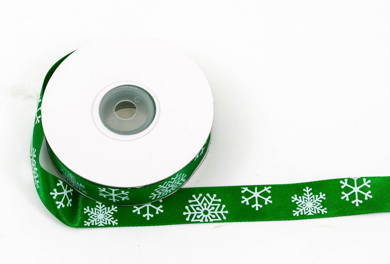 panglica-satin-fulgi-craciun-2cm-verde