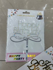 Toppere Pentru Tort HAPPY BIRTHDAY /Strasuri