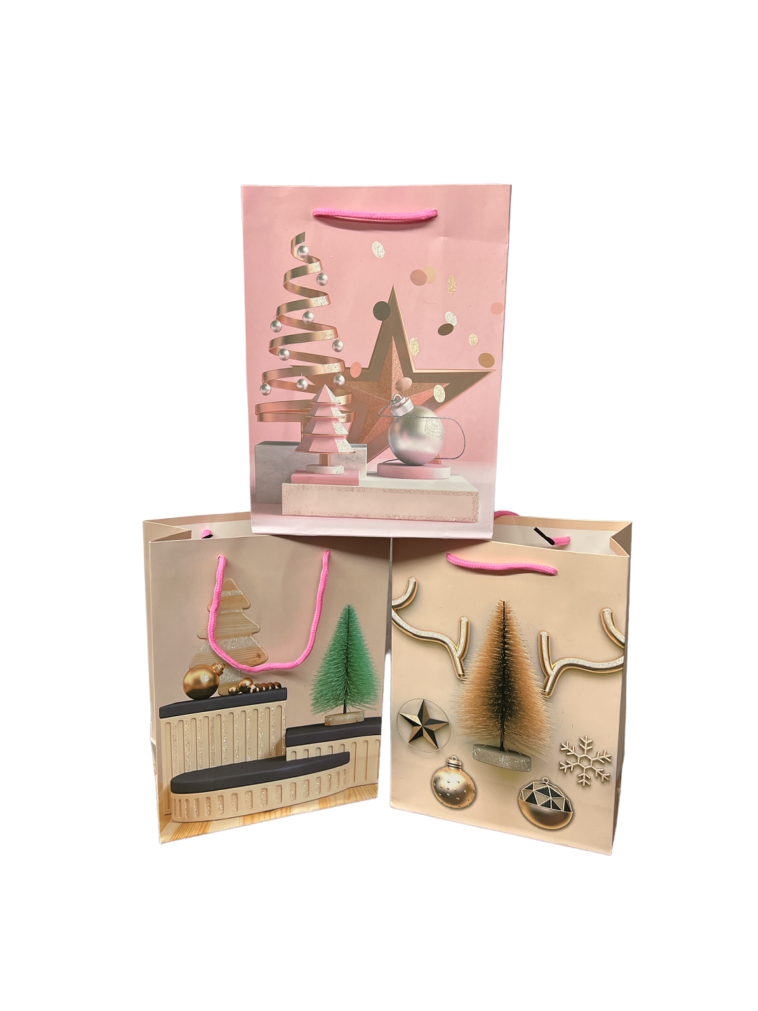 pungi-cadou-roz-bej-craciun-18x23x8