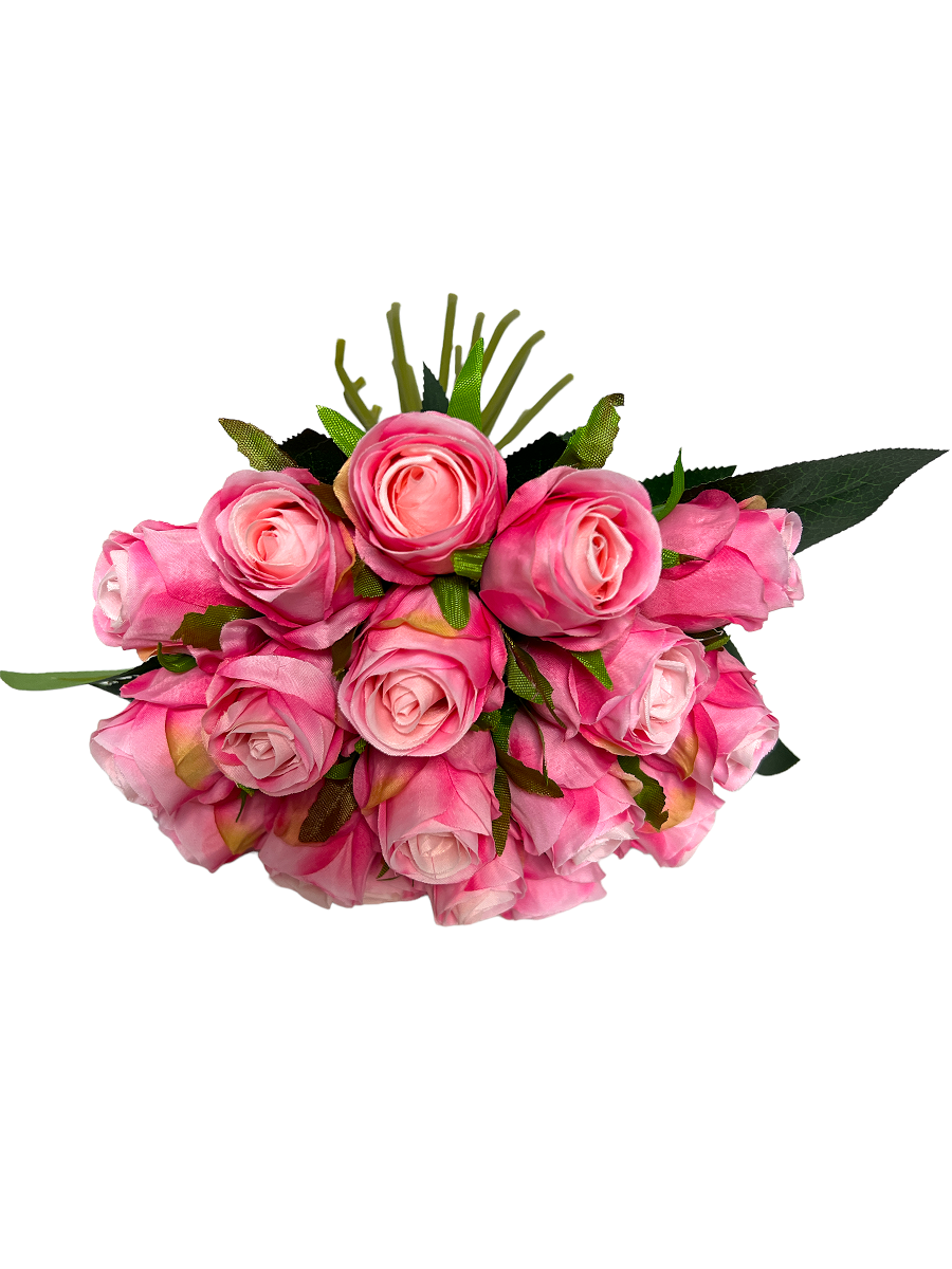 flori-artificiale-trandafiri-boboci-mari-18-fire-legati-roz-inchis