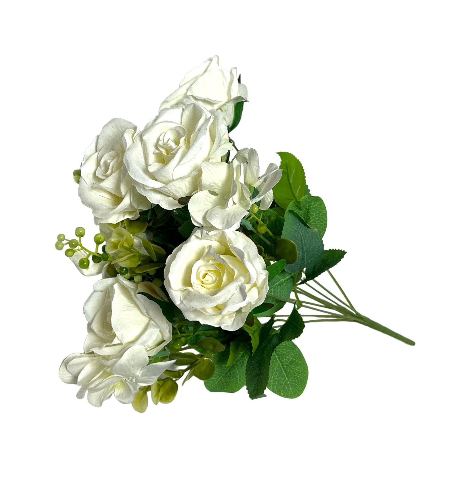 flori-artificiale-buchet-trandafiri-hortensii-bobite-alb