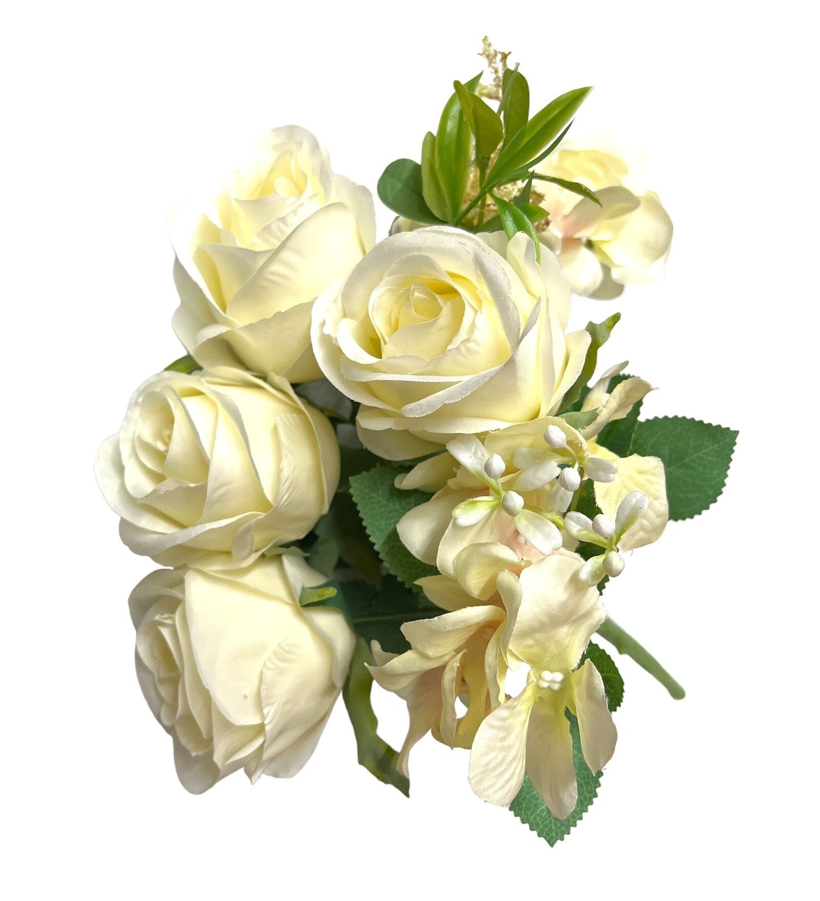 flori-artificiale-buchet-trandafiri-hortensii-crem-roz