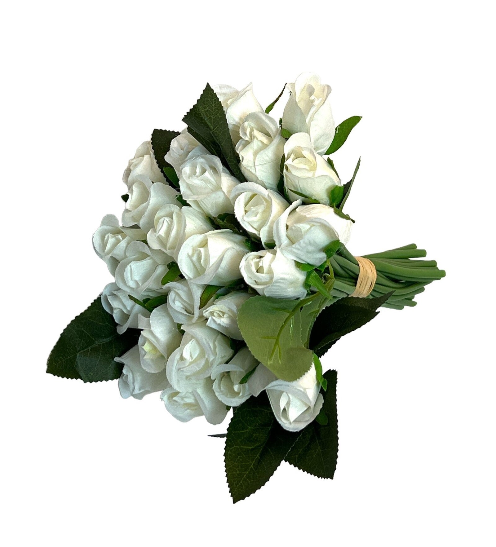 flori-artificiale-buchet-24-trandafiri-legati-alb
