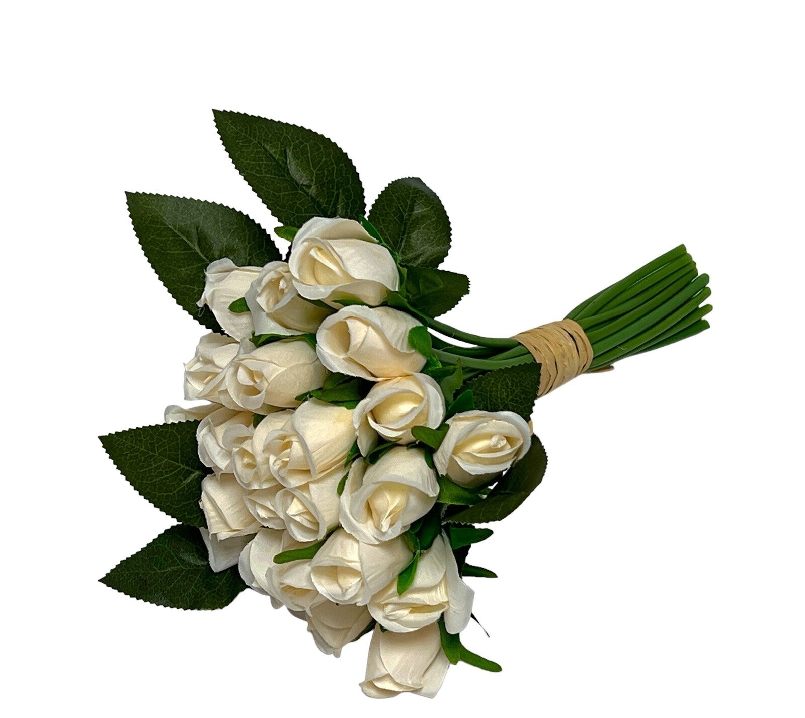 flori-artificiale-buchet-24-trandafiri-legati-crem