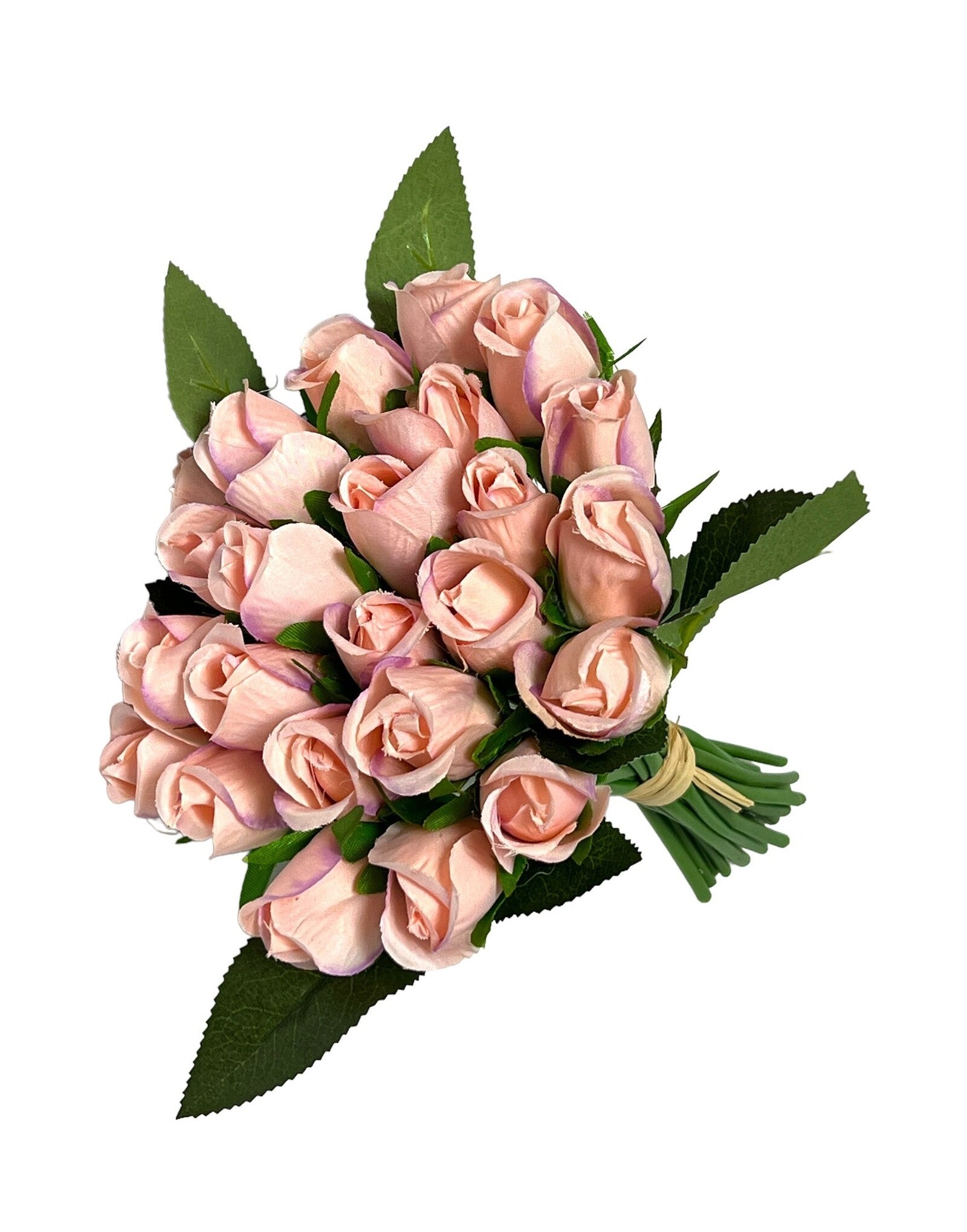 flori-artificiale-buchet-24-trandafiri-legati-roz-mov