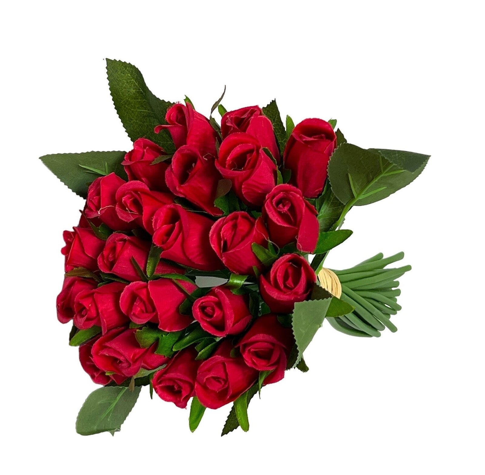 flori-artificiale-buchet-24-trandafiri-legati-rosu