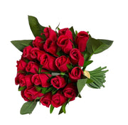 flori-artificiale-buchet-24-trandafiri-legati-rosu