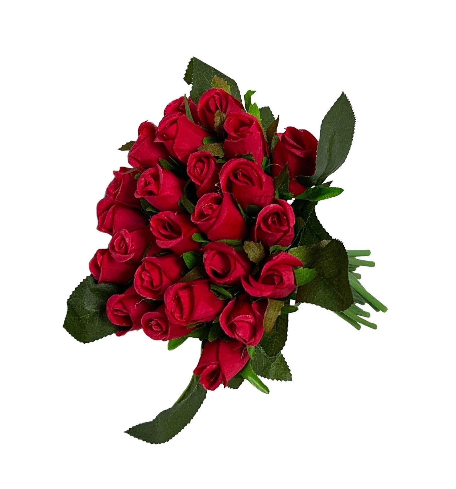 flori-artificiale-buchet-24-trandafiri-legati-rosu