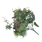 flori-artificiale-buchet-frunze-prafuite-cu-inimioare-rosu