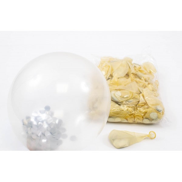 baloane-100set-12-cu-confetii-argintii