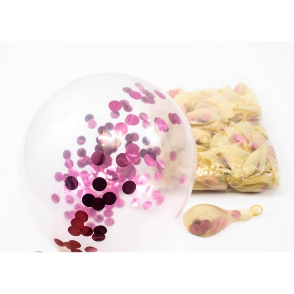 baloane-100set-12-cu-confetii-roz