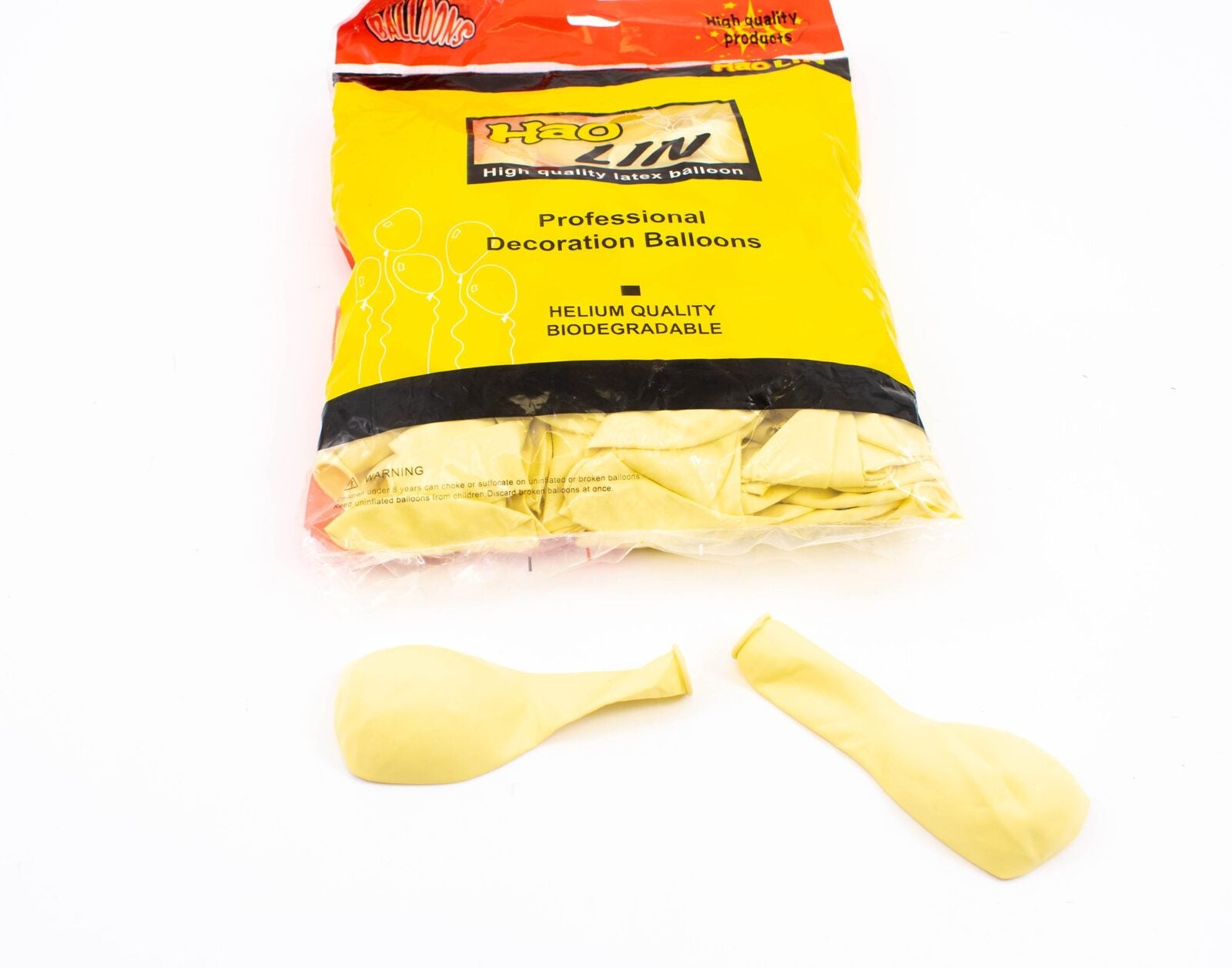 baloane-100set-12-colori-mate-macarons-galben