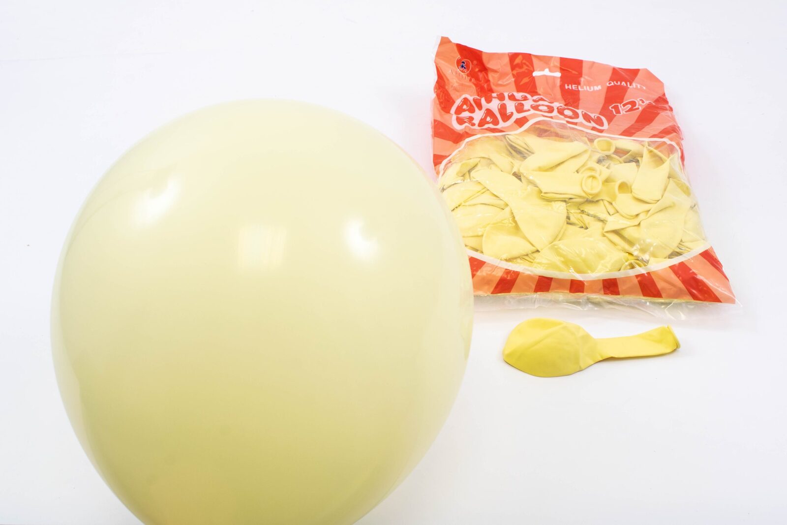 baloane-100set-12-colori-mate-macarons-galben