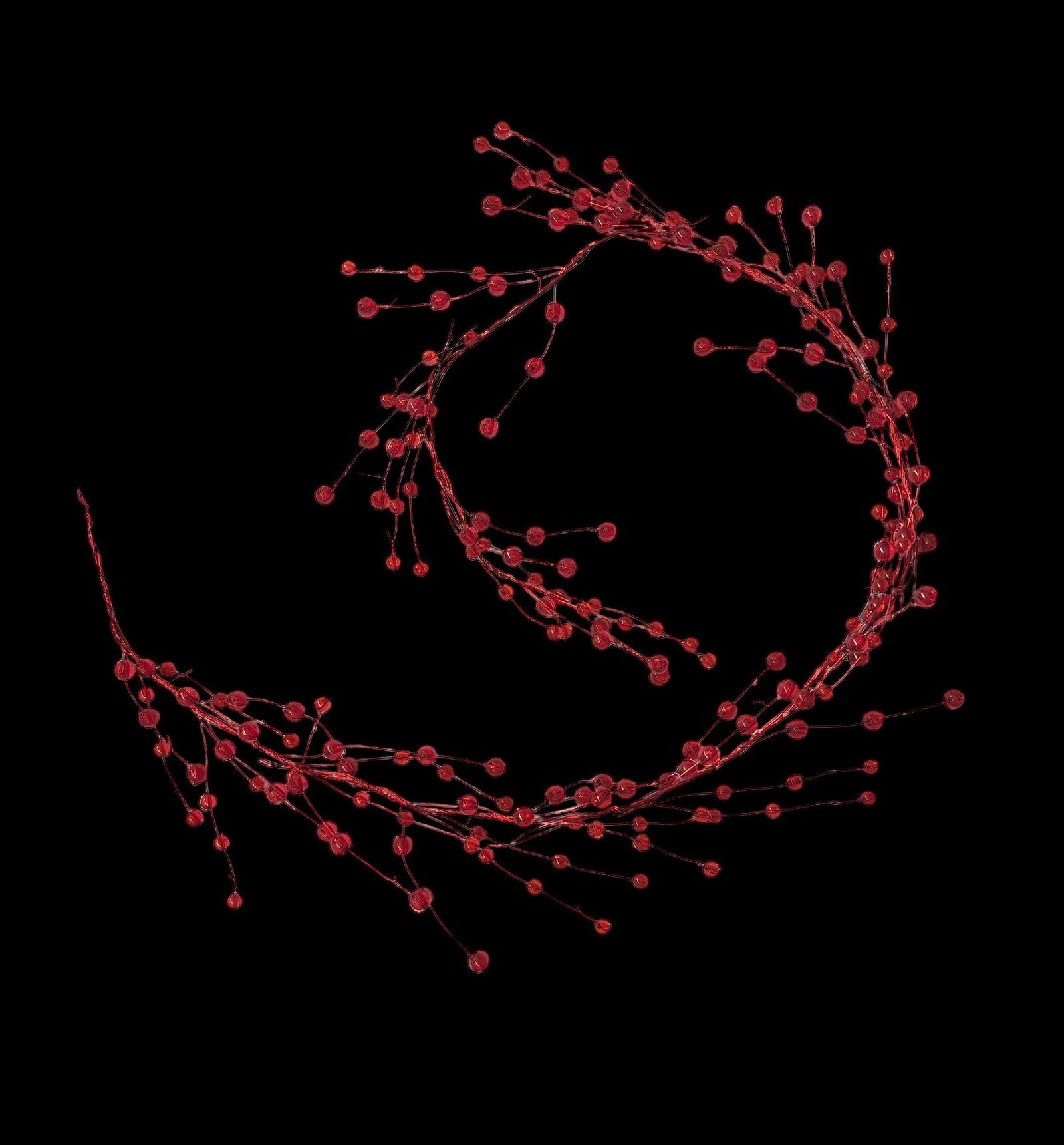 lant-sarma-cu-margele-plastic-rotunde-rosu