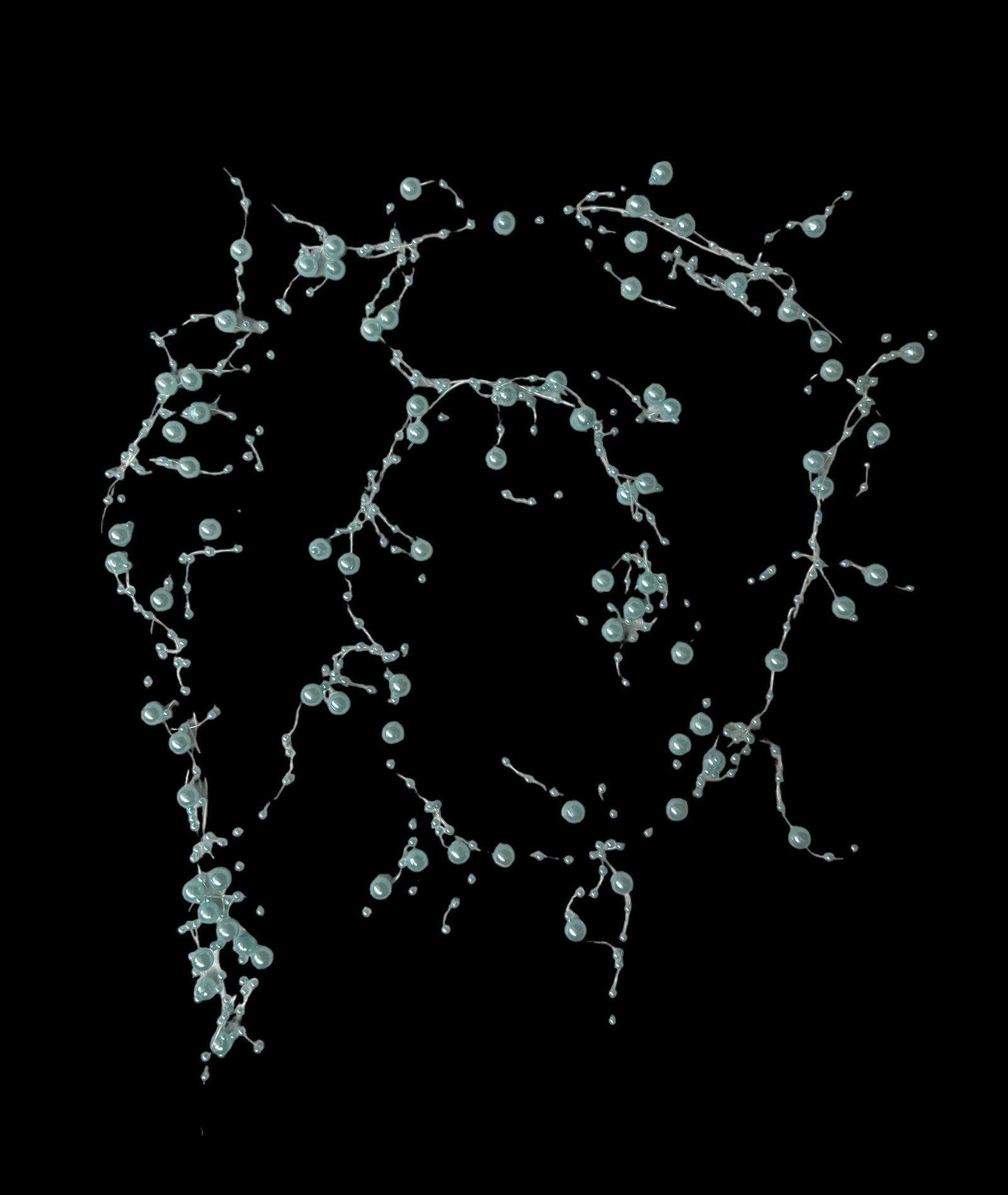 lant-guta-cu-perle-plastic-bleu