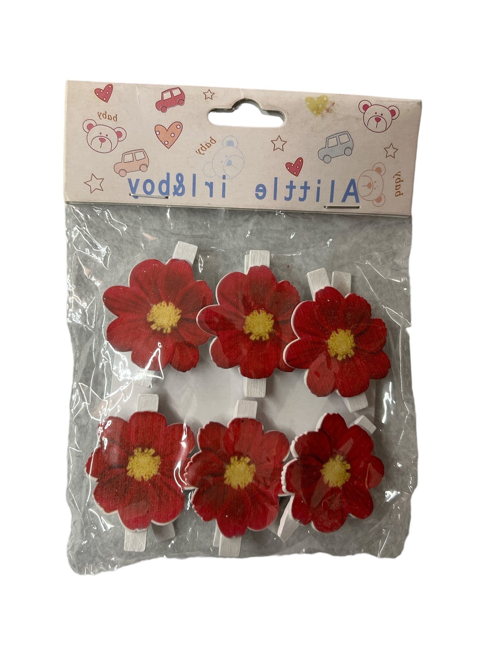 ornament-lemn-cu-carlig-flori-6set-rosu