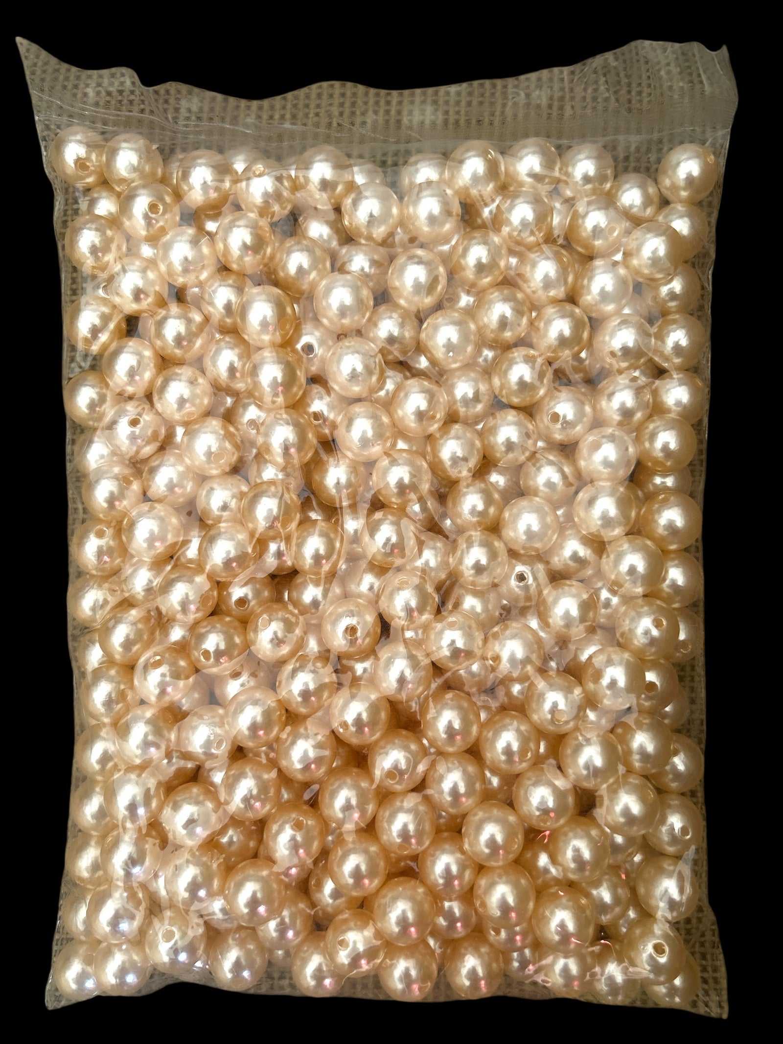 Margele Plastic Gaurite Perla Intregi 14mm/500g