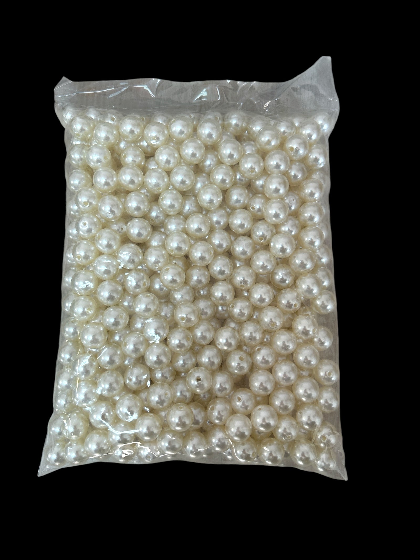 Margele Plastic Gaurite Perla Intregi 14mm/500g