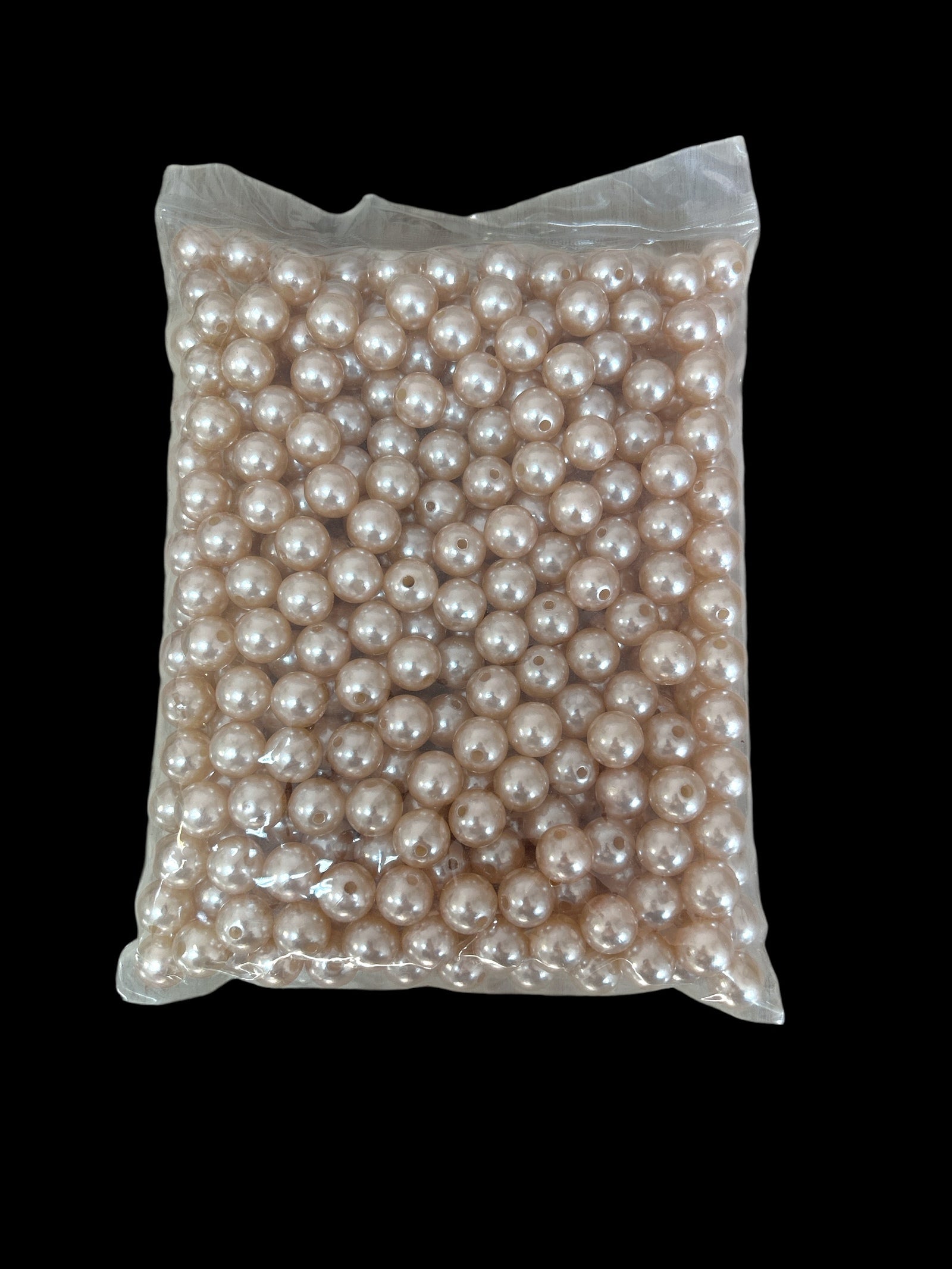 Margele Plastic Gaurite Perla Intregi 14mm/500g