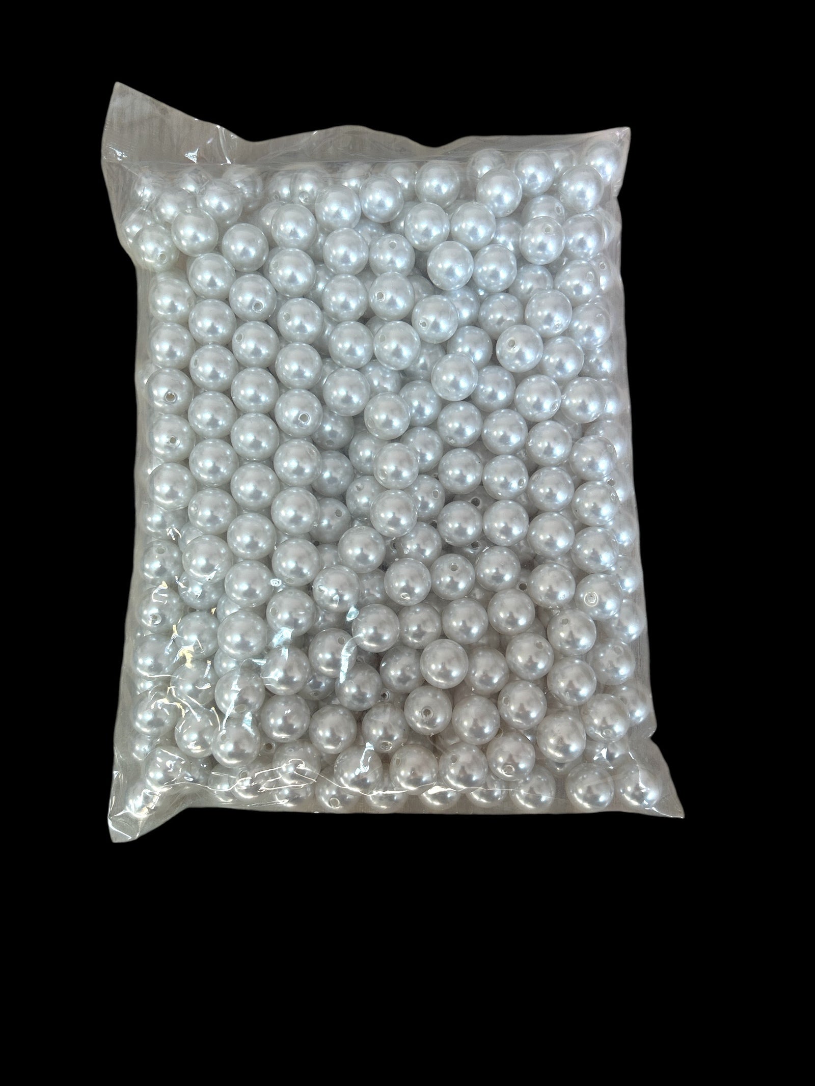 Margele Plastic Gaurite Perla Intregi 14mm/500g