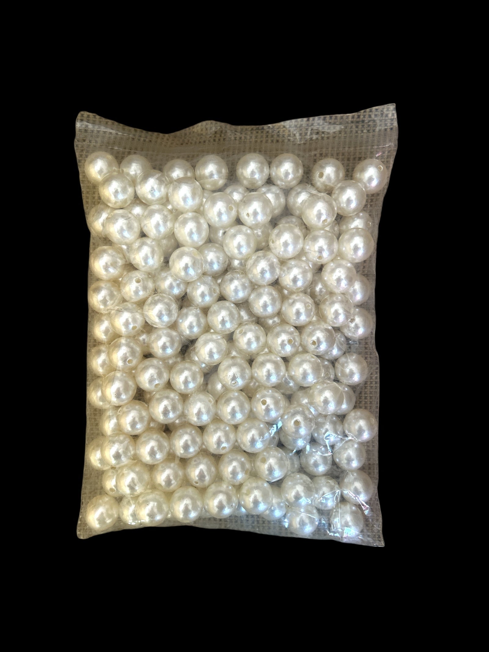 Margele Plastic Gaurite Perla Intregi 18mm/500g