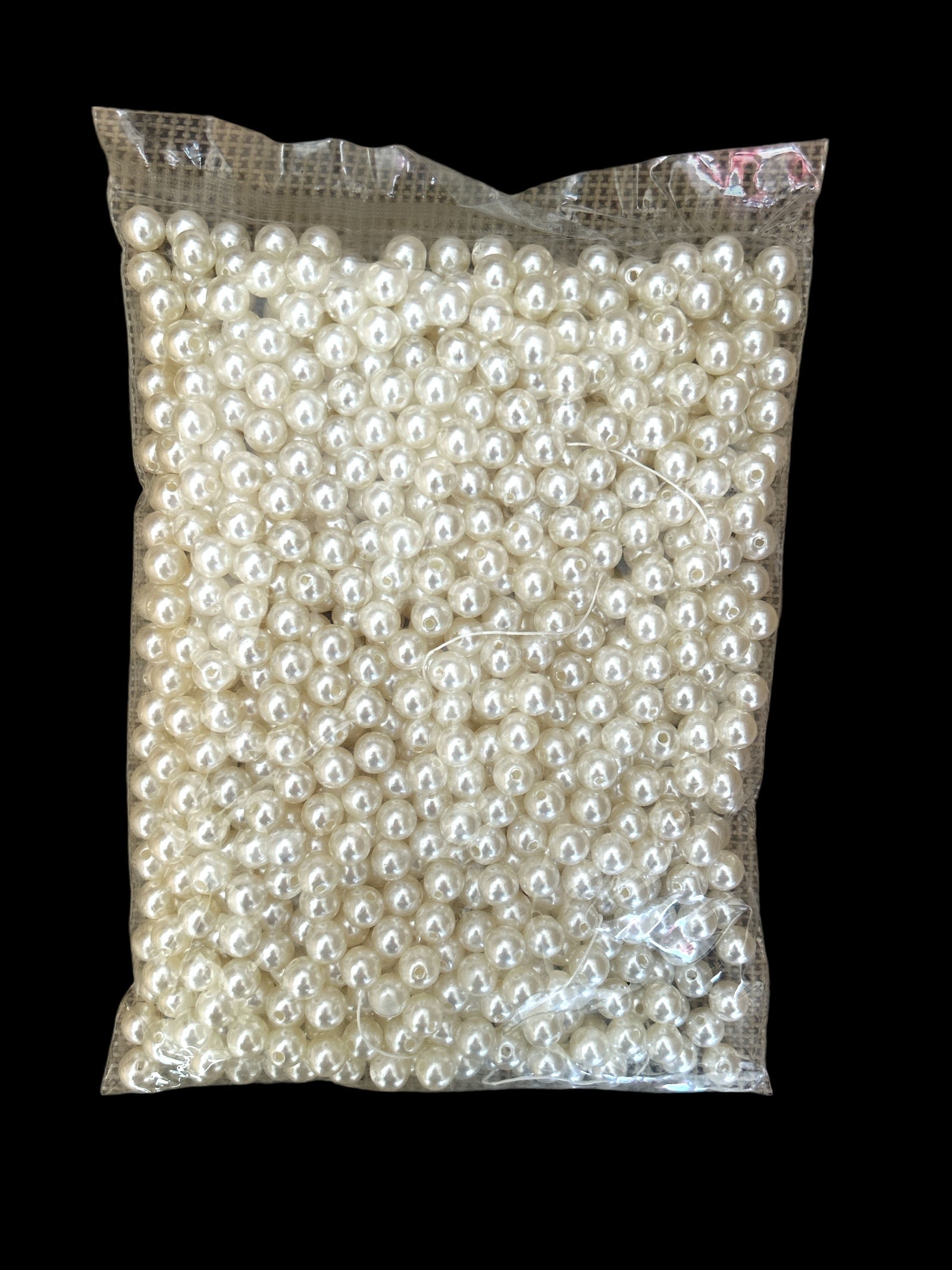 Margele Plastic Gaurite Perla Intregi  1.0cm/500g