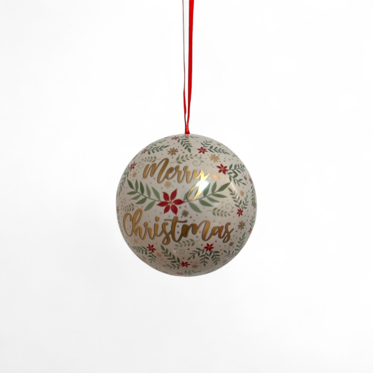 Glob Brad Craciun Decoratiune Cutie Metalica In Forma De Glob 7cm