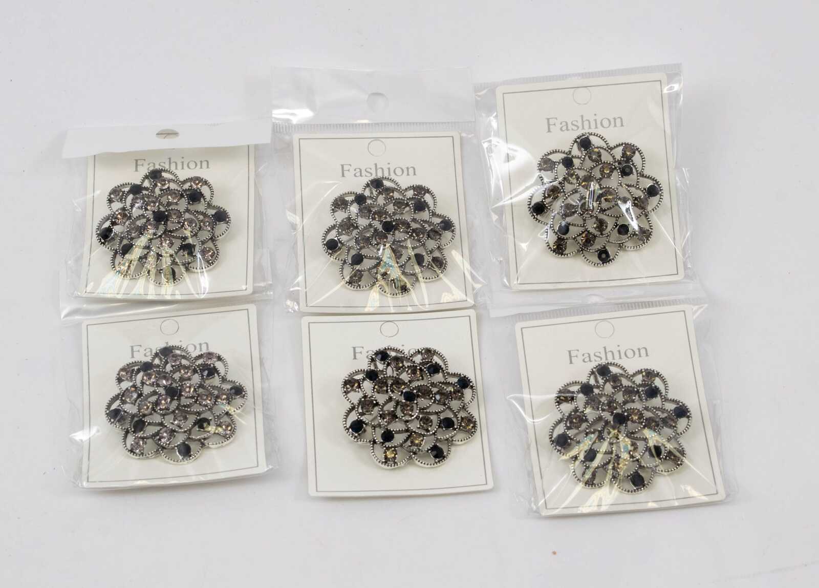 brosa-floare-dantelata-bleumarin-6set