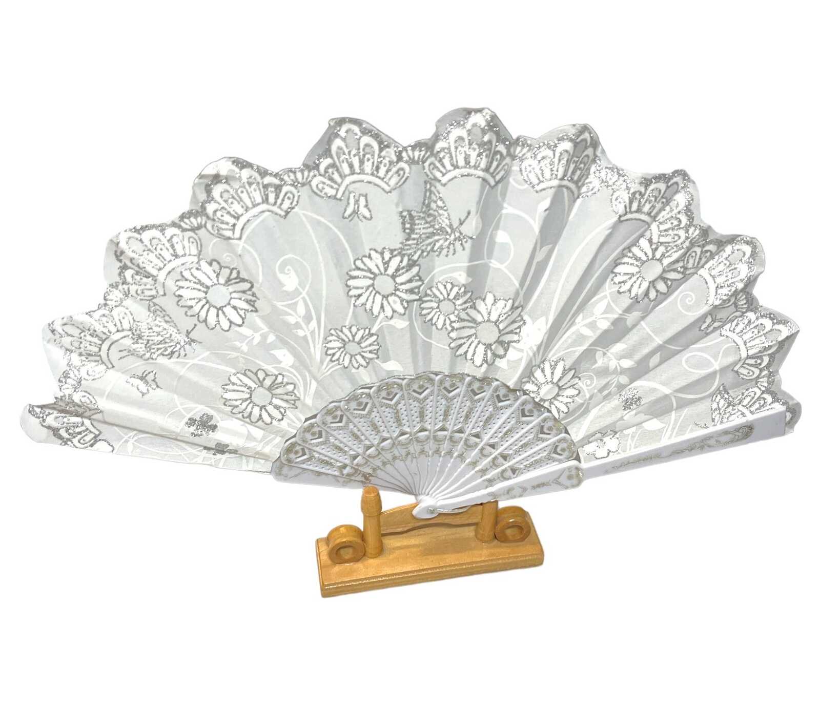 marturie-evantai-plastic-cu-textil-alb-cu-sclipici