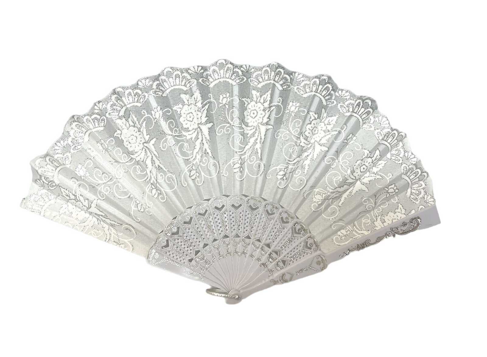 marturie-evantai-plastic-cu-textil-alb-cu-sclipici