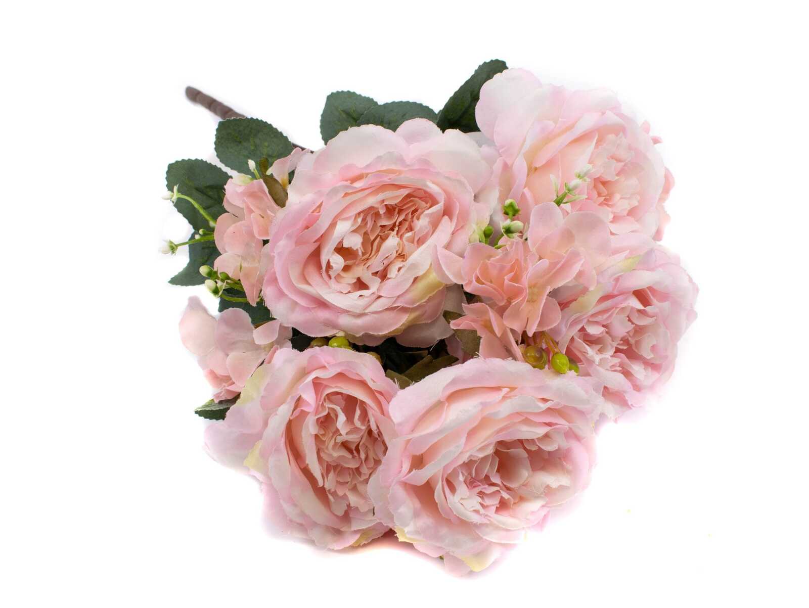 flori-artificiale-buchet-7-trandafiri-cu-4-hortensii-roz