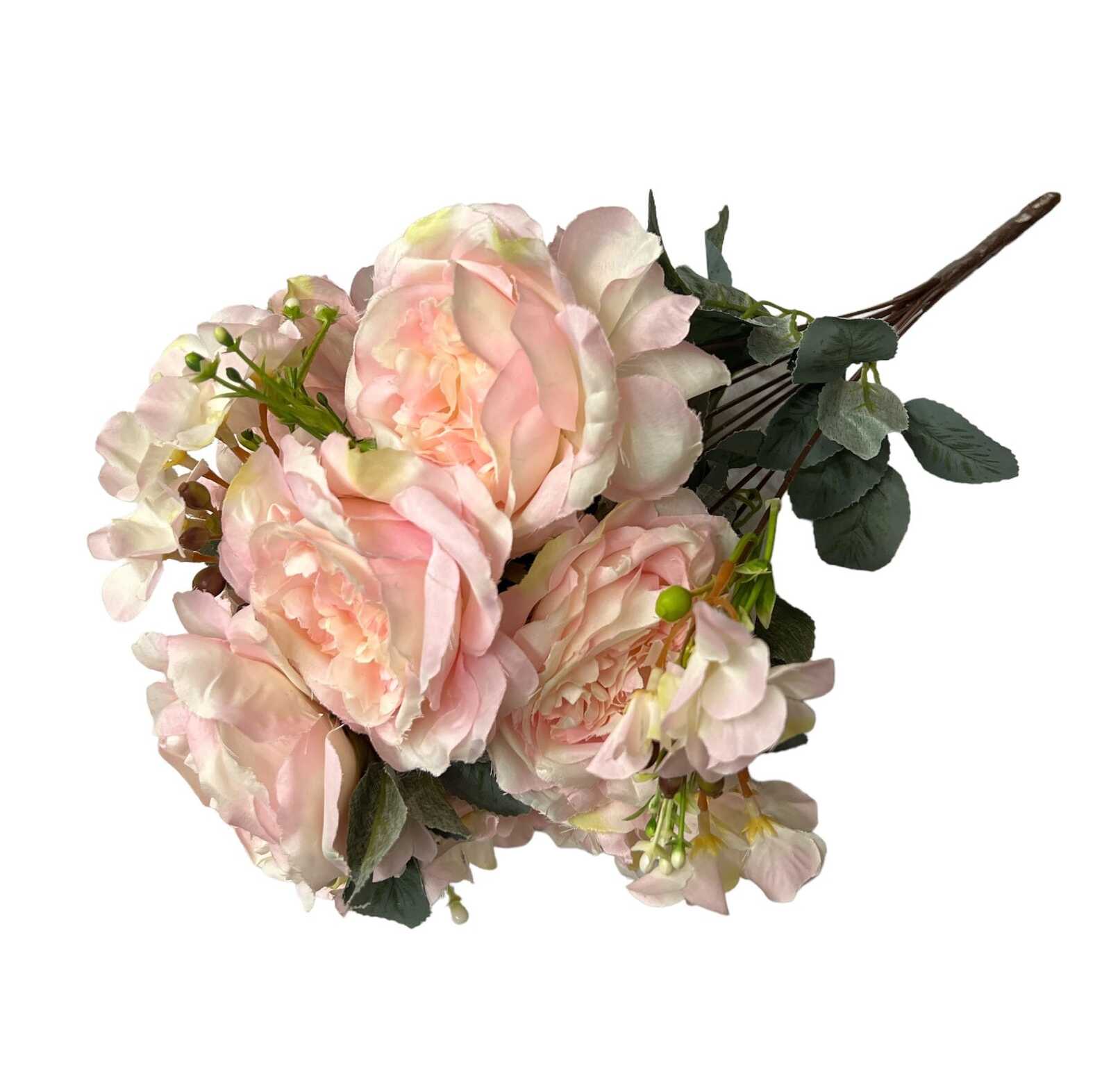 flori-artificiale-buchet-7-trandafiri-cu-4-hortensii-roz