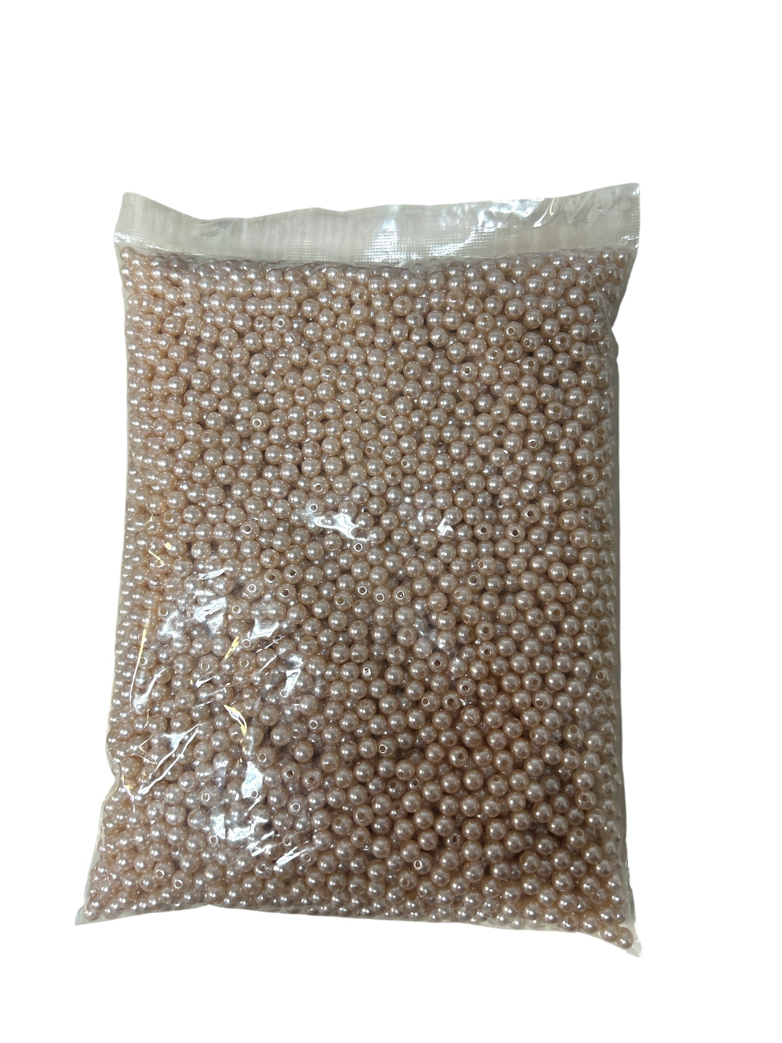 Margele Plastic Gaurite Perla Intregi 0.6cm/500g