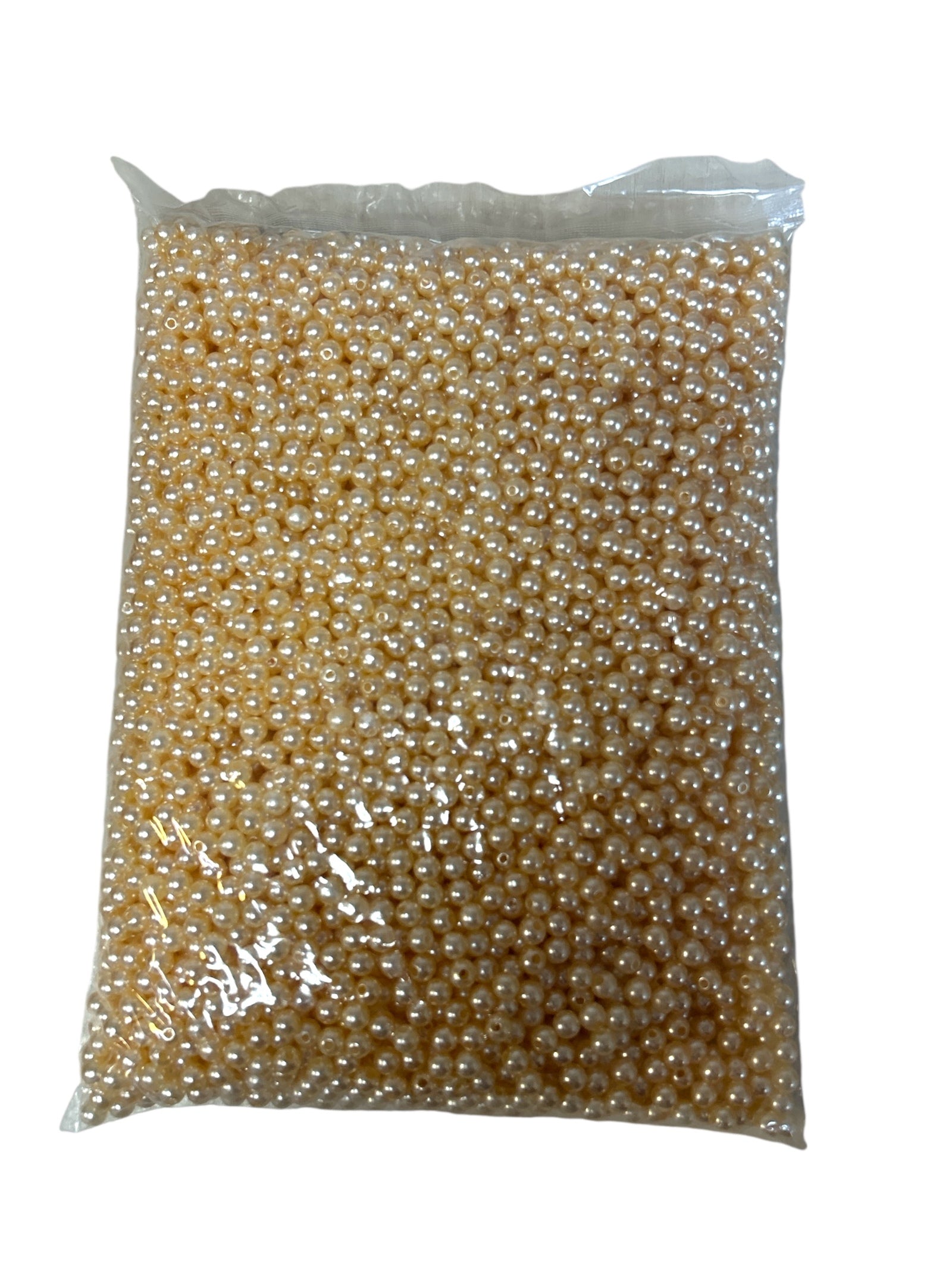 Margele Plastic Gaurite Perla Intregi 0.6cm/500g