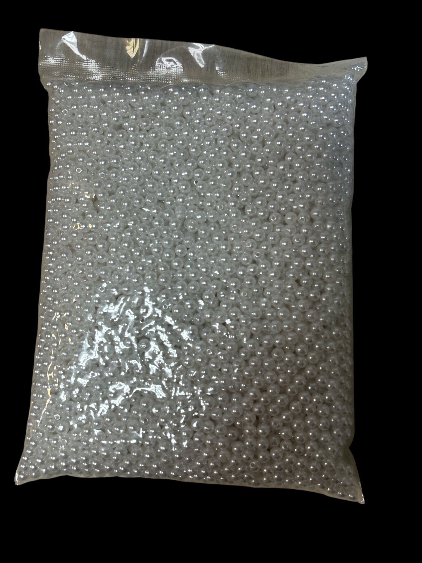 Margele Plastic Gaurite Perla Intregi 0.6cm/500g