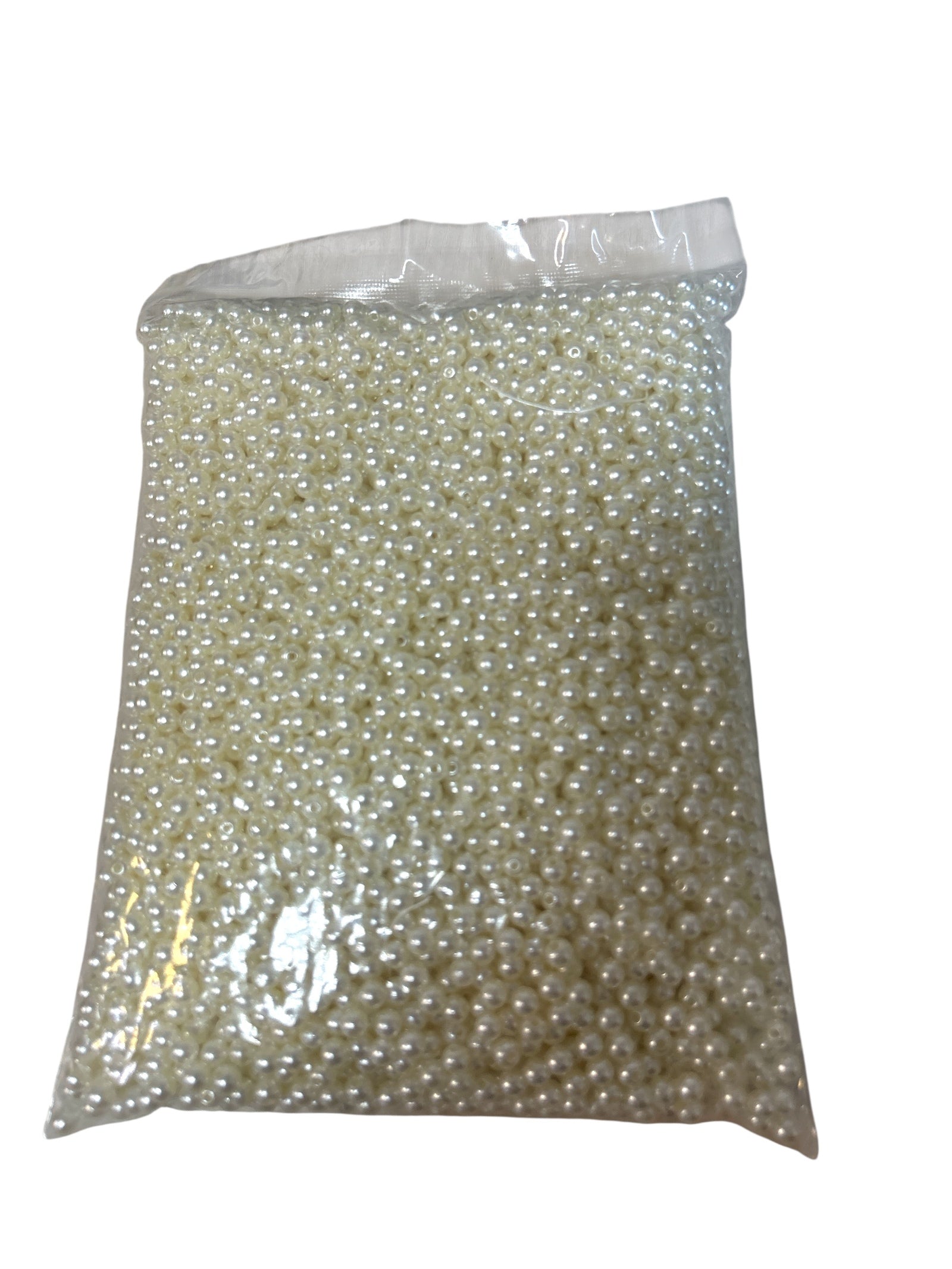 Margele Plastic Gaurite Perla Intregi 0.6cm/500g