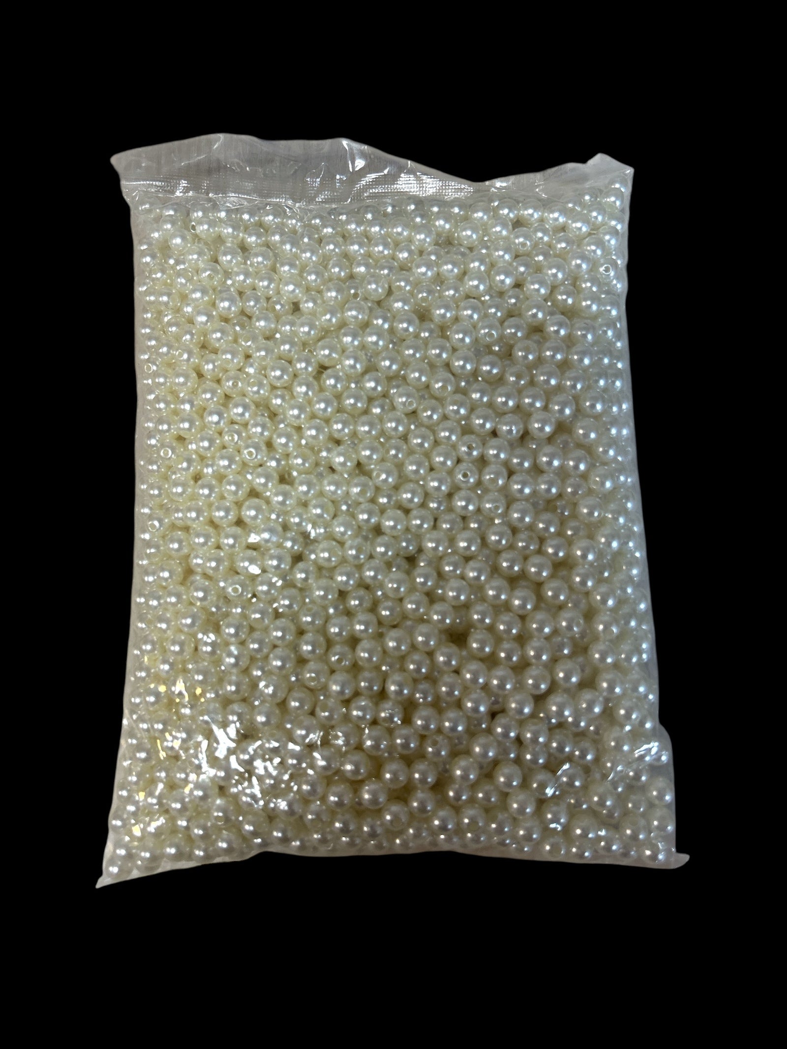Margele Plastic Gaurite Perla Intregi 0.8cm/500g