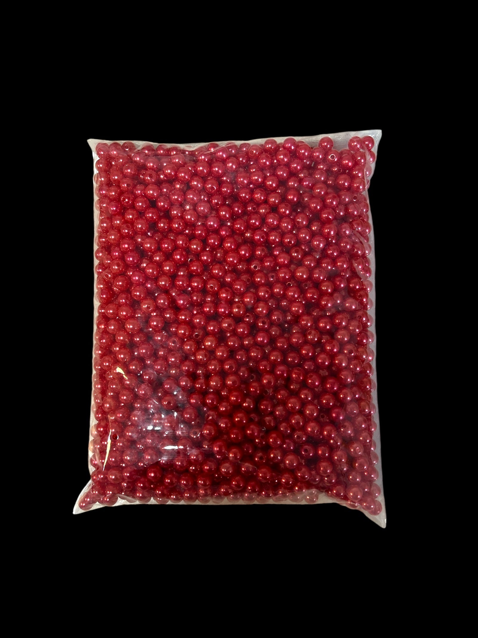 Margele Plastic Gaurite Perla Intregi 0.8cm/500g