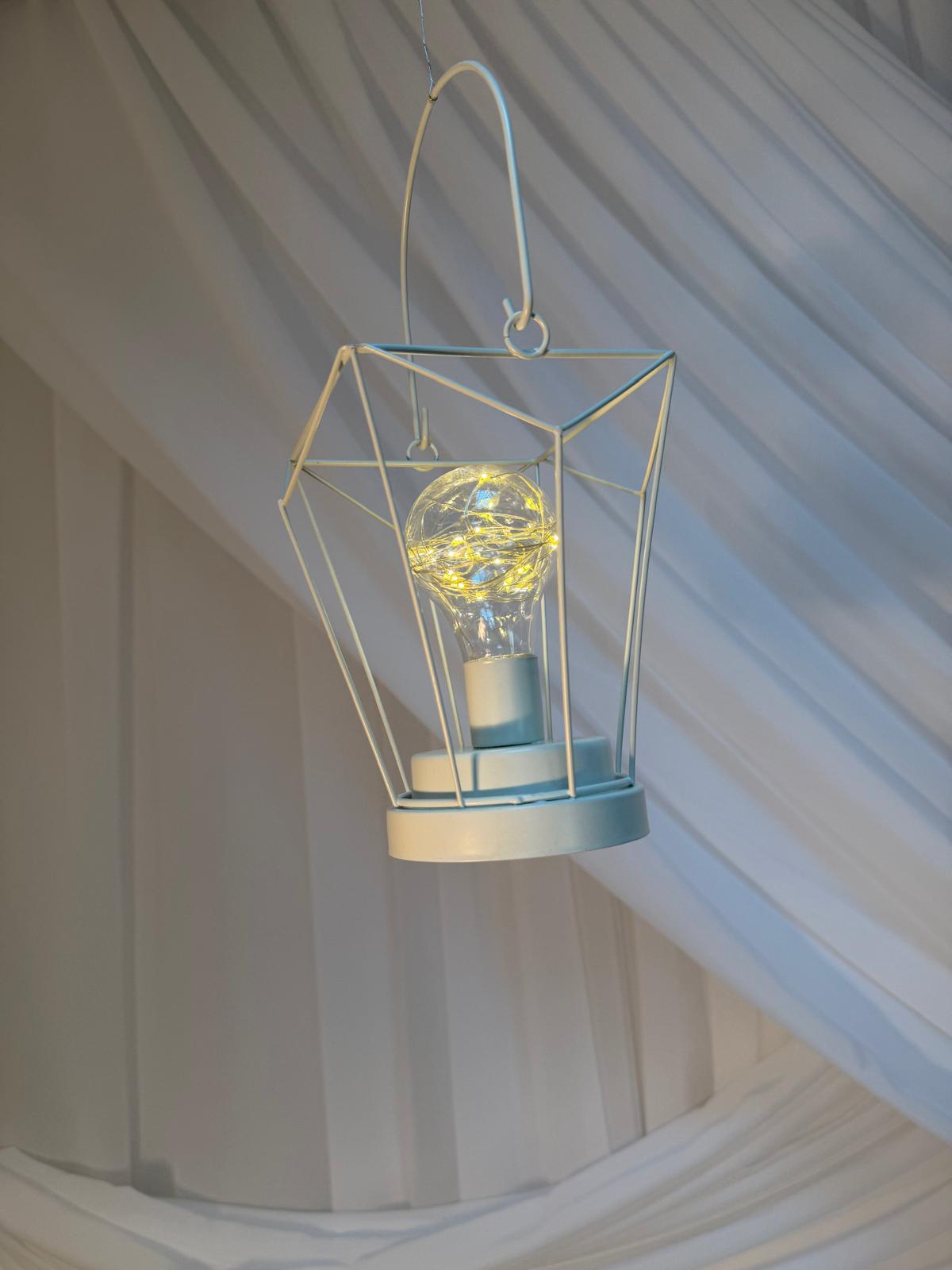 Lampa Metal Cu Baterii Patrat, Hexagon, Rotund