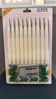 Lumanari Platic 10/set Cu Clips si Telecomanda