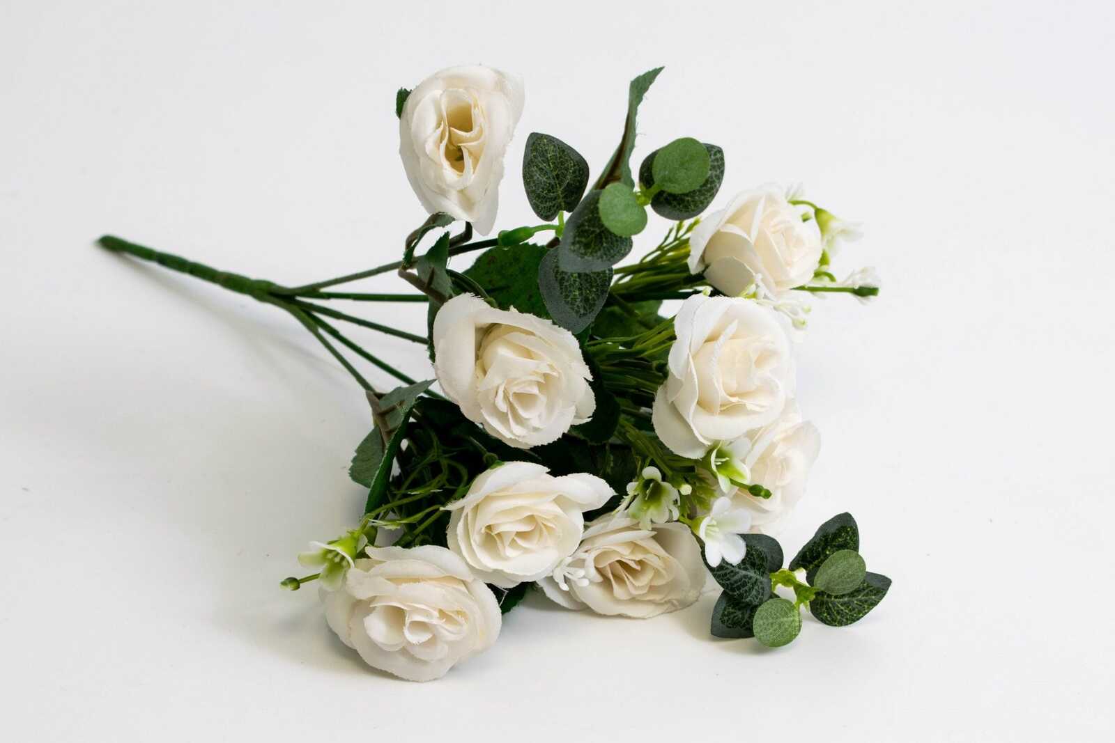 flori-artificiale-buchet-trandafiri-alb